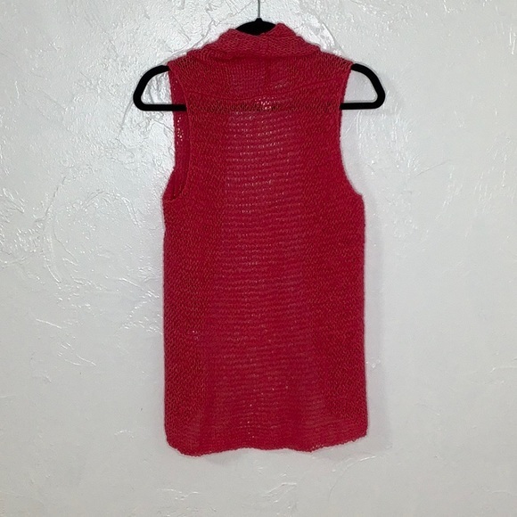Purejill by j. Jill crochet coral pink vest size XS EUC - Picture 3 of 9